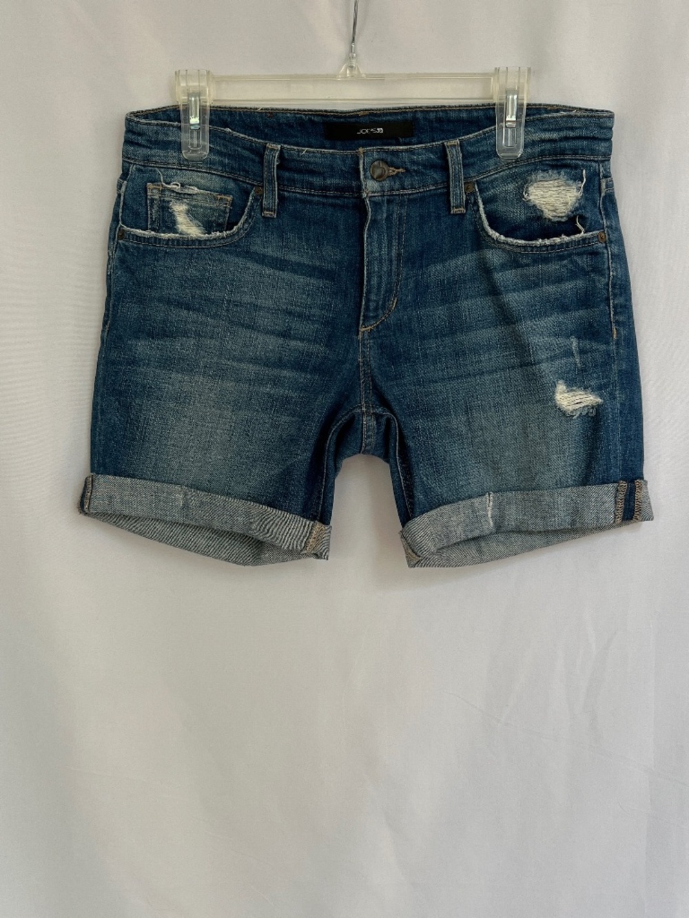 Joe's RENAH-2 Distressed Denim Bermuda Jean Shorts Size 29